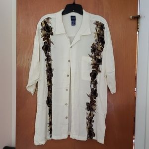 Cream Hawaiian Shirt NWOT xl runs large